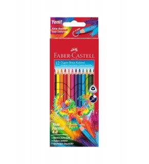 Faber-Castell Üçgen Gövde Boya Kalemi 4.0 MM 12 R. 5171000014000