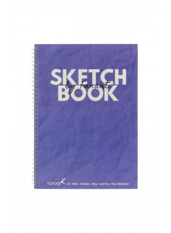 Fanart Academy Sketch Book 120 GR Spiralli 50 YP A4 Mor 8672