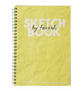 Fanart Academy Sketch Book 120 GR Spiralli 50 YP A5 Sarı 8674