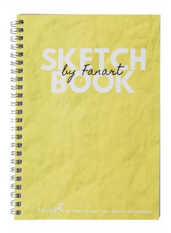 Fanart Academy Sketch Book 120 GR Spiralli 50 YP A5 Sarı 8674