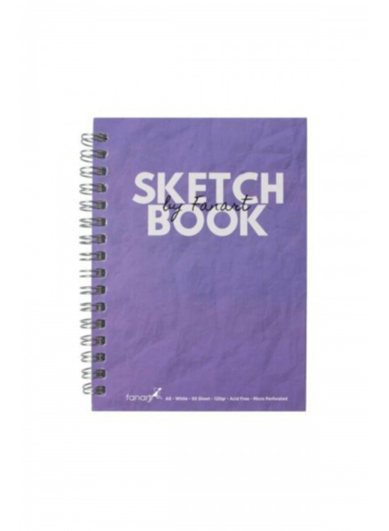 Fanart Academy Sketch Book 120 GR Spiralli 50 YP A6 Mor 8672