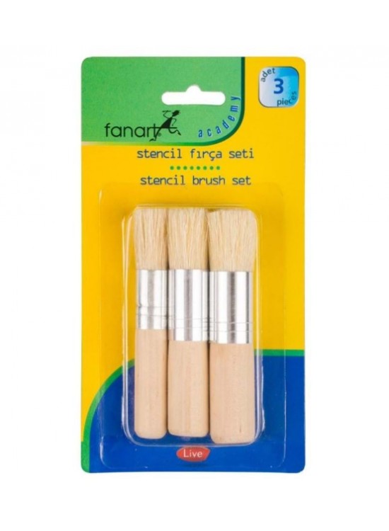 Fanart Academy Stencil Fırça Seti 3Lü Fanart Academy Stencil Fırça Seti 3Lü