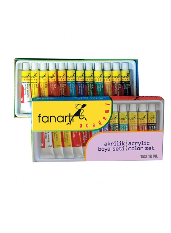 Fanart Akrilik Boya Academy Tüp 12 Lİ 12 ML F-2000.S12