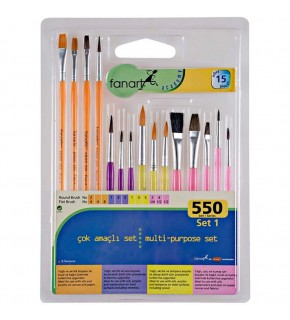 Fanart Fırça Seti Academy 550 Seri 1 15 Li F-7550.S1