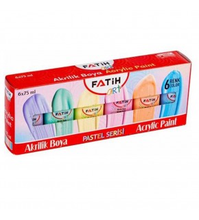 Fatih Akrilik Boya 75 ML 6 Renk Pastel 6 Lı 55510