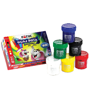 Fatih Guaj Boya Karton Kutu Şişe 6 Renk 25 ML 50410