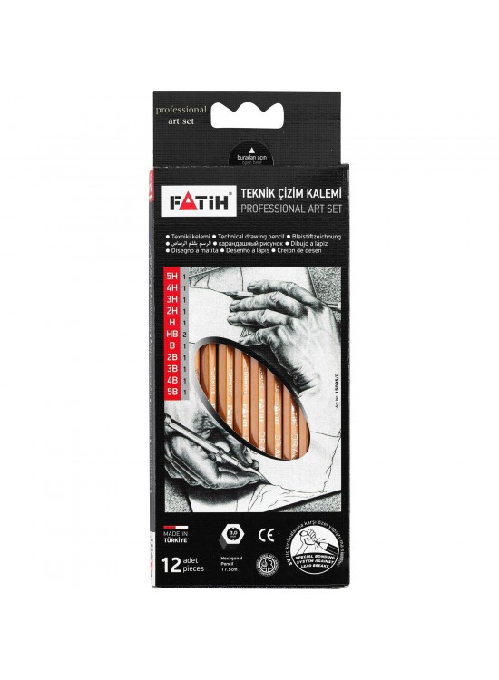 Fatih Kurşun Kalem Dereceli Kalem Professional Set 12 Li Blister