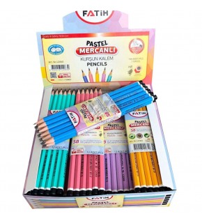 Fatih Kurşun Kalem Köşeli Mercanlı Pastel Renkli (1 Adet)