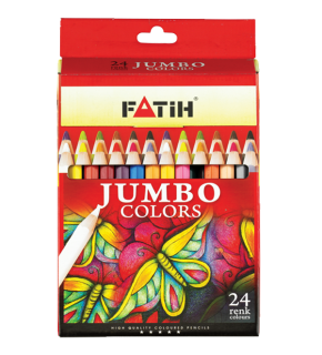 Fatih Kuru Boya Karton Kutu Jumbo Tam Boy 24 Renk 33424