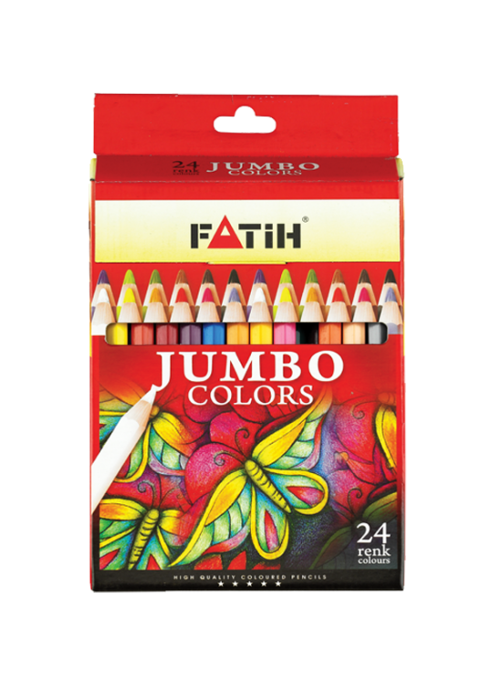 Fatih Kuru Boya Karton Kutu Jumbo Tam Boy 24 Renk 33424