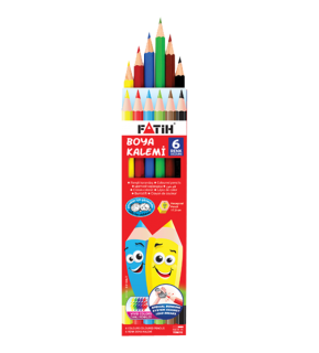 Fatih Kuru Boya Karton Kutu Tam Boy 6 Renk 33106