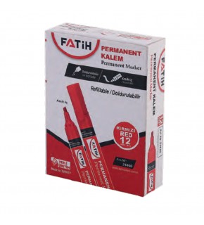 Fatih Markör Permanent Kesik Uç Kırmızı 3440 (1 Adet)