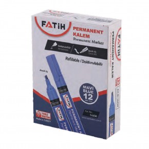 Fatih Markör Permanent Kesik Uç Mavi 34430 (1 Adet)