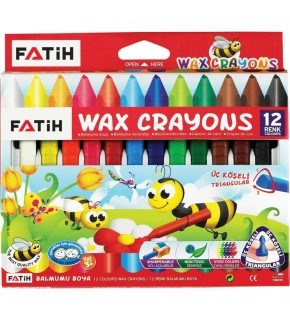 Fatih Mum Pastel Boya Triangular Üçgen Crayons 12 Renk 50290