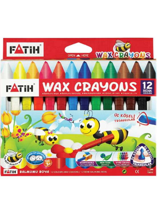 Fatih Mum Pastel Boya Wax Crayon Jumbo 12 Renk 50220