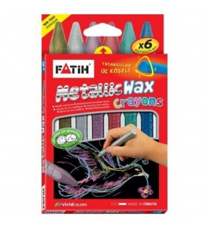 Fatih Mum Pastel Boya Wax Crayons Metalıc Kısa 6 Renk 50180