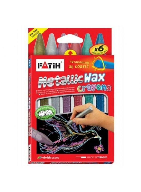 Fatih Mum Pastel Boya Wax Crayons Metalıc Kısa 6 Renk 50180