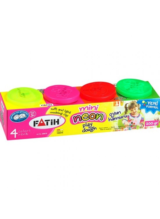 Fatih Oyun Hamuru Mini 4 Renk Neon 50610