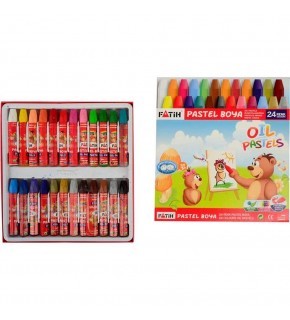 Fatih Pastel Boya Karton Kutu Köşeli 24 Renk 50340
