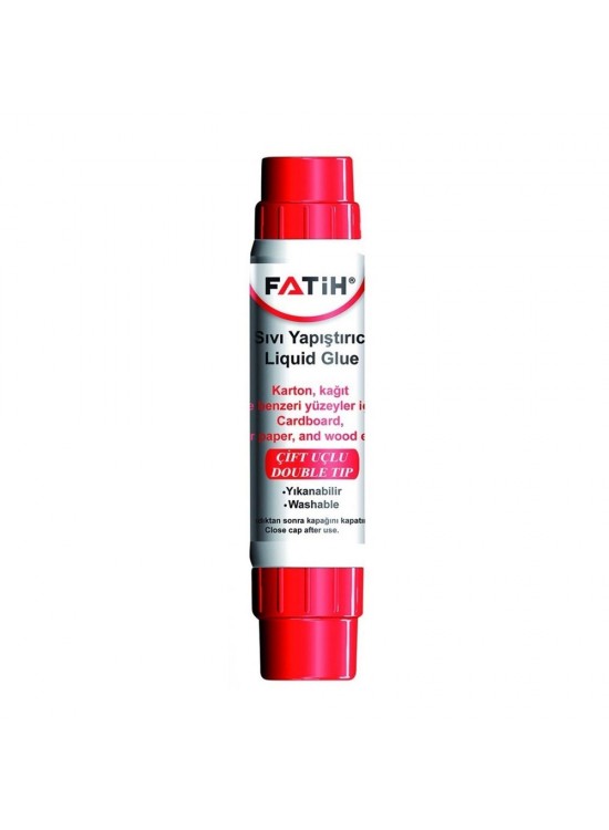 Fatih Sıvı Yapıştırıcı Solventsiz Çift Uçlu Şeffaf 30 ML 36230 (1 Adet)