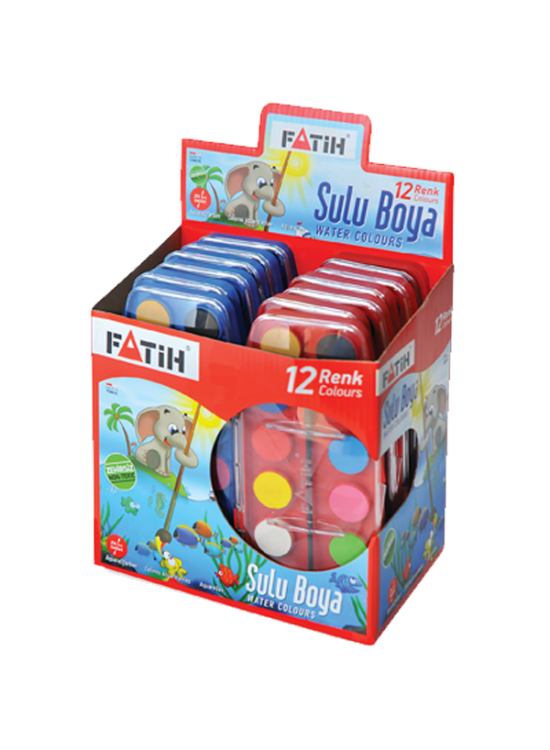 Fatih Sulu Boya 12 Renk 24 ML F-12 Fatih Sulu Boya 12 Renk 24 ML F-12