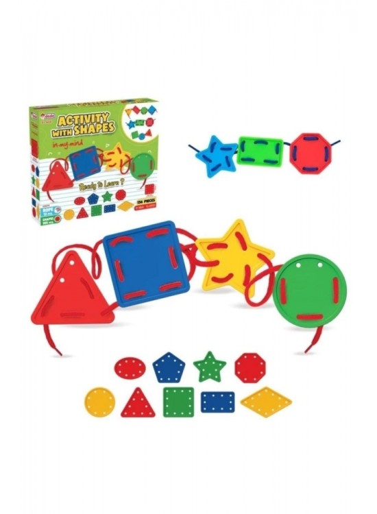 Fen Toys Geometrik Şekiller İpli Aktivite 156 Parça 3674