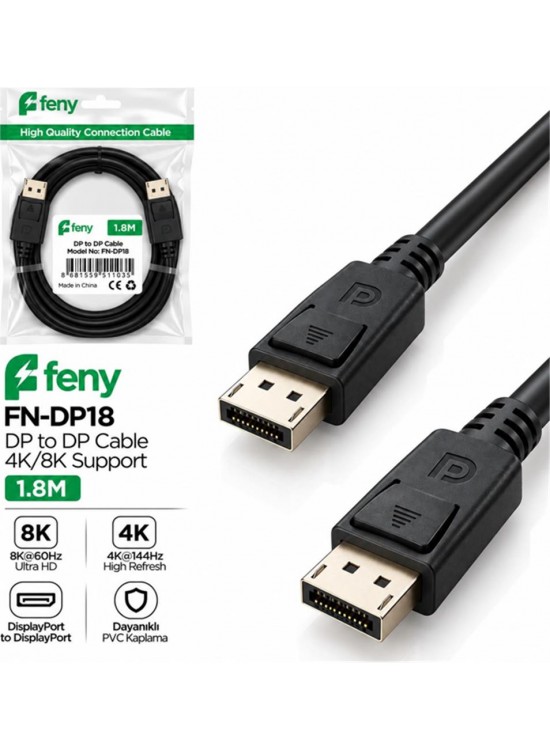 Feny FN-DP18 Display To Display 8k 60Hz - 4k 144hz 1.8mt Kablo