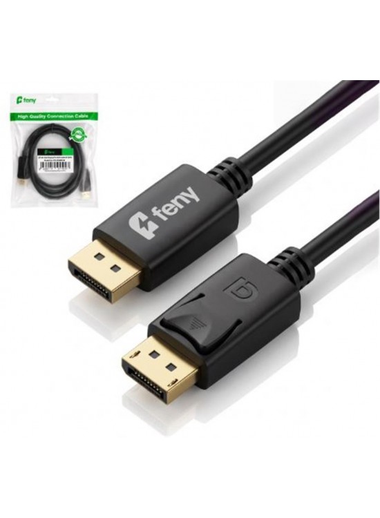 Feny FN-DS4K015 Displayport V1.2 M-M 4K@60Hz 2K@165Hz Altın Kaplama 1.5m Kablo