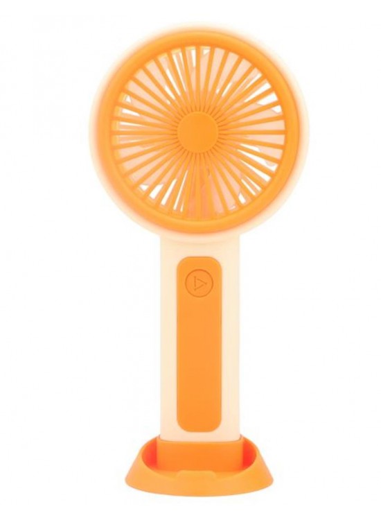 Feny FN-F25 Krem- Turuncu Kademeli Ultra Sessiz Şarjlı Taşınabilir,Standlı 500Mah Mini El Fanı