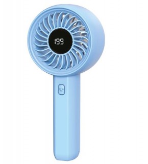 Feny FN-F45 Mavi Kademeli Ultra Sessiz Led Göstergeli Şarjlı 1800Mah Turbo Mini El Fanı