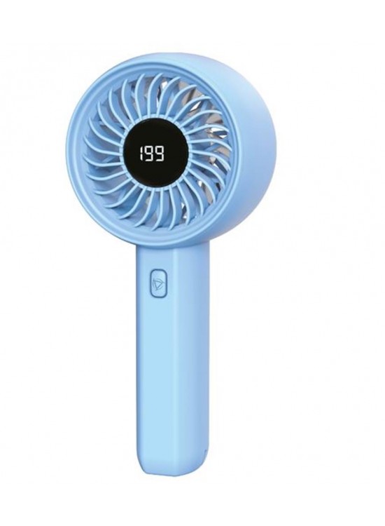 Feny FN-F45 Mavi Kademeli Ultra Sessiz Led Göstergeli Şarjlı 1800Mah Turbo Mini El Fanı