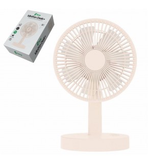 Feny FN-F75 Beyaz 3 Kademeli Otomatik 180 Derece Dönebilen Şarjlı 1800Mah Premium Masa Üstü Fan
