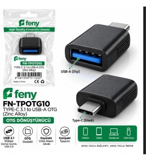 Feny FN-TPOTG10 Type-c 3.1 To Usb-A Çinko Alışımlı Çevirici