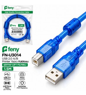 Feny FN-u3014 1.5mt Usb 2.0 Yazıcı Kablosu Çift Filtreli