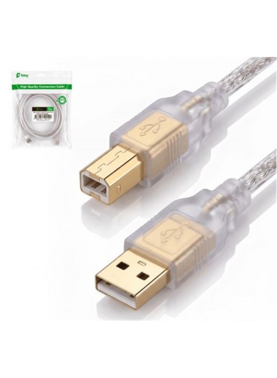 Feny FN-U3015 USB2.0 AM-BM Şeffaf 100 yüzde  Bakır Pri·nter Yazıcı Kablosu 1.5M