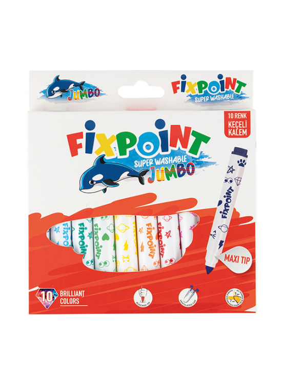 Fixpoint Keçeli Kalem Jumbo P-5426 10 Lu
