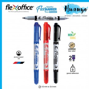 Flexoffice Permanent Marker Çift Taraflı Mavi Mürekkep 12 Lİ FO-PM07
