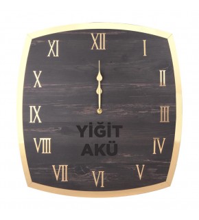 FLORA AHŞAP DUVAR SAATİ (410X410 MM)