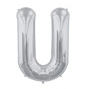 Folyo Balon 34" Harf Gümüş U