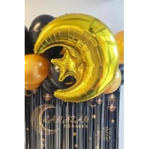 Folyo Balon Ay Yıldız Altın