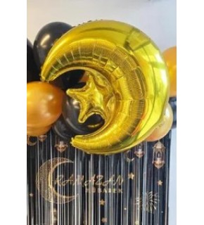 Folyo Balon Ay Yıldız Altın