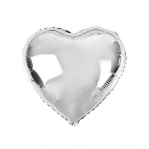 Folyo Balon Kalp Gümüş 22"