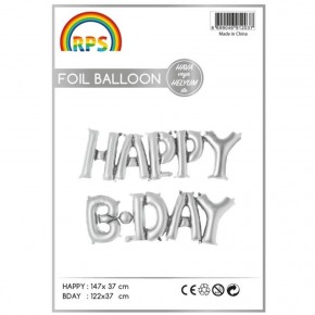 Folyo Balon Party Gümüş Birleşik 48X110 2406