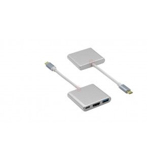 Frisby FA-7656TC Type-C - HDMI + USB 3.0 Adaptör + PD Şarj