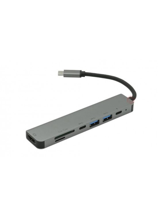 Frisby FA-7662TC USB Type-C™ - HDMI + SD-TF + USB 3.0 Adaptör + PD Şarj