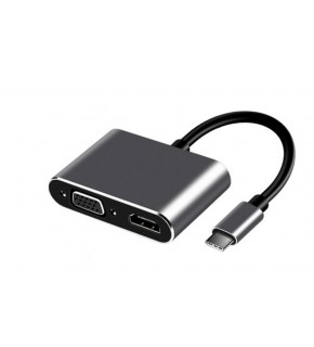 FRISBY FA-7678C Type-c - HDMI+VGA 4Kx2K Adaptör