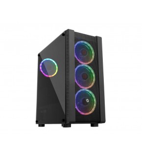 Frisby FC-9320G Gaming Kasa (Dual-Ring RGB Fan + 600W 80+ Bronze)1 x USB 3.0, 2 x USB 2.0