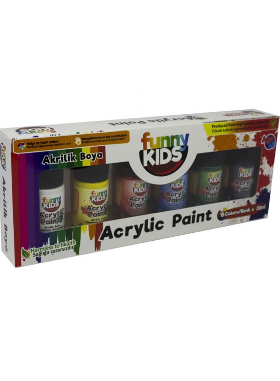 Funny Kids Akrilik 20 ML 6 Lı Set 1900