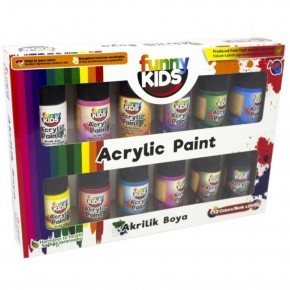 Funny Kids Akrilik Boya 12 Li Set 20 ML
