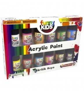 Funny Kids Akrilik Boya 12 Li Set 20 ML